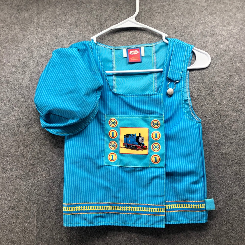 Vintage 2000s Thomas & Friends Engineer Vest & Hat Set Costume Kids 3T 4T